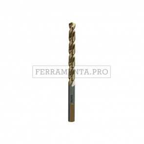 RUKO Punte elicoidali DIN 338 Tipo UNI Rettificate HSSE-Co5 Oro/Nere