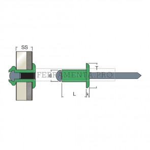 Rivit AFT - Rivetto Alluminio/Acciaio TT  3,4x9,0