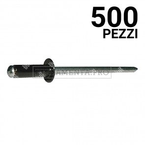 500 pezzi Rivit AFT9005 - Rivetto Alu/Acciaio TT NERO  4,0x16,0