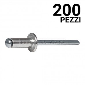 200 pezzi Rivit AFT - Rivetto Alluminio/Acciaio TT  7,8x26,0