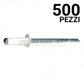 500 pezzi Rivit AFT1013 - Rivetto Alu/Acciaio TT BIANCO PERLA  4,8x12,0