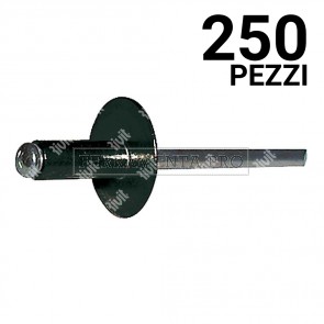 250 pezzi Rivit AFL129005 - Rivetto Alu/Acciaio NERO  4,0x20,0 TL12