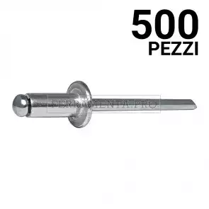 500 pezzi Rivit AFT - Rivetto Alluminio/Acciaio TT  4,8x14,0