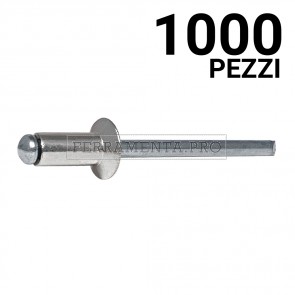 1000 pezzi Rivit AFS - Rivetto Alluminio/Acciaio TS7,5  4,0x12,0