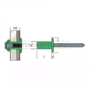Rivit SAFT - Rivetto Stagno Alluminio/Acciaio TT  4,8x14,0