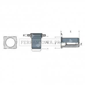 Rivit SFTC - Rivsert Fe f.13,0 ss0,5 - 3,5 Cieco  M10/035