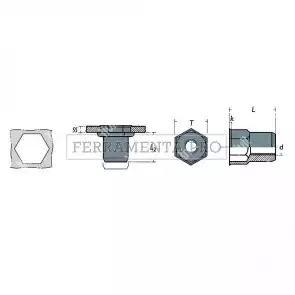 Rivit FREP - Rivsert Fe semiesag.8,8mm f.9,0 ss0,5 - 3,0  M6/030