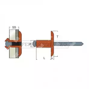 Rivit RFL12 - Rivetto Rame/Acciaio  3,9x12,0 TL12