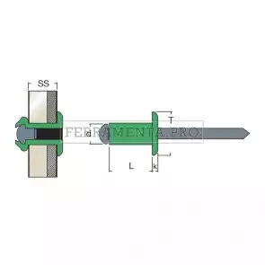 Rivit AFT - Rivetto Alluminio/Acciaio TT  3,0x8,0