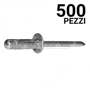 500 pezzi Rivit TRERIV - Rivetto Alu/Alu TT ss1,0 - 9,0 f.5,0/5,3  4,8x20,5