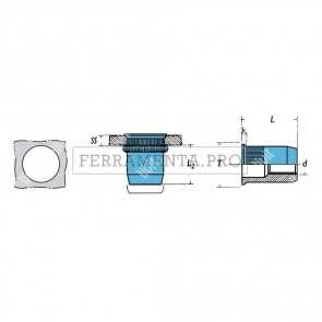 Rivit IRC - Z - A2 - Rivsert Inox A2 f.7,0 ss0,5 - 2,0 Zigr.  M5/020