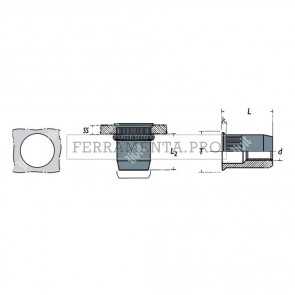 Rivit FRC - Z - Rivsert Fe f.11,0 ss0,5 - 3,0 Zigr.  M8/030