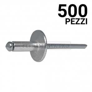 500 pezzi Rivit AFL12 - Rivetto Alluminio/Acciaio  4,0x16,0 TL12