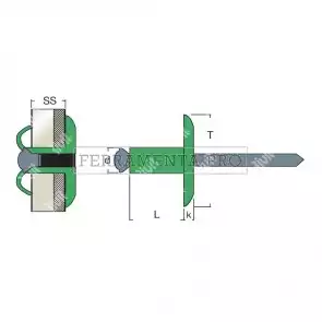 Rivit FIORIV14 - Rivetto Alluminio/Acciaio f.5,25  5,0x25,0 TL14