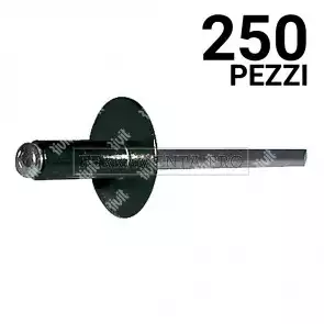 250 pezzi Rivit AFL129005 - Rivetto Alu/Acciaio NERO  4,0x20,0 TL12