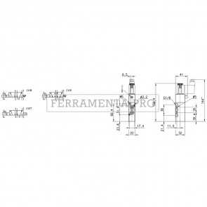 Camozzi 358-015-02 - Elettrovalvola 5/2 vie da G1/8, monostabile - Mod. 358...