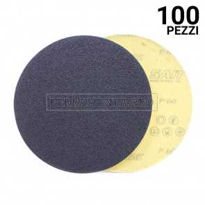 100 pezzi SAITAC-VEL 150 P - 60 DISCO VELCRATO di CARTA ABRASIVA SAIT al CARBURO DI SILICIO per MARMO PARQUET PLASTICA VETRORESINA