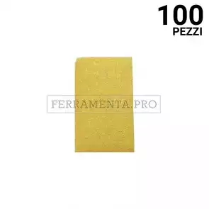 100 pezzi FOGLIO ABRASIVO 70 x 120 mm G. 180 FOGLIO ABRASIVO VELCRATO 70 x 125 mm per LEVIGATURA CARTEGGIATURA LEGNO VERNICE