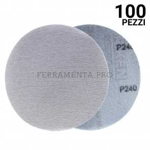 100 pezzi VDL Ø150 Gr.320 stearato DISCO VELCRATO STEARATO SENZA FORI Ø150mm per ROTORBITALE per LEVIGARE LEGNO VERNICE STUCCO CARROZZERIA 