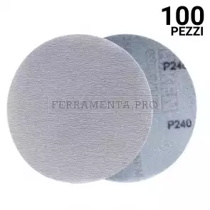 100 pezzi VDL Ø150 Gr.80 stearato DISCO VELCRATO STEARATO SENZA FORI Ø150mm per ROTORBITALE per LEVIGARE LEGNO VERNICE STUCCO CARROZZERIA 