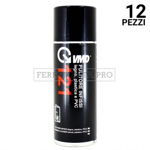 12 pezzi PULITORE PER INFISSI SPRAY VMD 121 400ml per ALLUMINIO LEGNO PLASTICA PVC