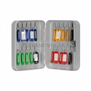 ARMADIETTO ARMADIO PORTACHIAVI GRIGIO in ACCIAIO per 20 CHIAVI con SERRATURA