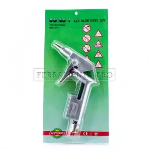 PISTOLA PROFESSIONALE SOFFIAGGIO in ALLUMINIO per COMPRESSORE ARIA COMPRESSA LAVORO AUTO MOTO