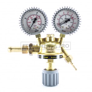 RIDUTTORE di PRESSIONE per CO2 e ARGON con 2 MANOMETRI per SALDATRICI MIG MAG TI