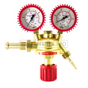 RIDUTTORE di PRESSIONE con MANOMETRI per ACETILENE CANNELLO OSSITAGLIO