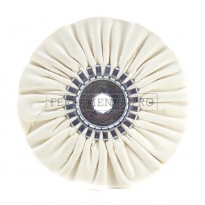 DISCO RUOTA in COTONE VENTILATO per LUCIDATURA ACCIAIO INOX METALLI OTTONE LUCIDATRICE