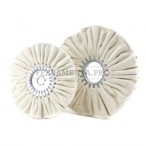 DISCO RUOTA in COTONE VENTILATO per LUCIDATURA ACCIAIO INOX METALLI OTTONE LUCIDATRICE