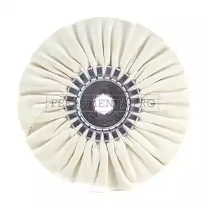 DISCO RUOTA in COTONE VENTILATO per LUCIDATURA ACCIAIO INOX METALLI OTTONE LUCIDATRICE