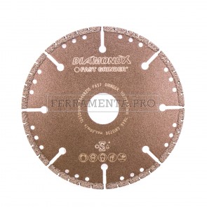 DISCO RUOTA da TAGLIO DIAMANTATO PROFESSIONALE per METALLI e MATERIALI EDILI