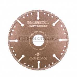 DISCO RUOTA da TAGLIO DIAMANTATO PROFESSIONALE per METALLI e MATERIALI EDILI