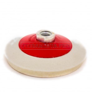 DISCO RUOTA in FELTRO M14 LUCIDATURA A SPECCHIO ACCIAIO INOX METALLI SMERIGLIATRICE