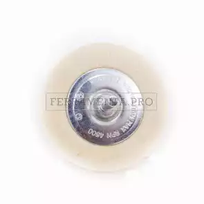 DISCO RUOTA in FELTRO con GAMBO LUCIDATURA A SPECCHIO ACCIAIO METALLI INOX