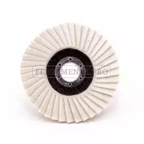 DISCO LAMELLARE in FELTRO per LUCIDATURA a SPECCHIO ACCIAIO INOX METALLI OTTONE