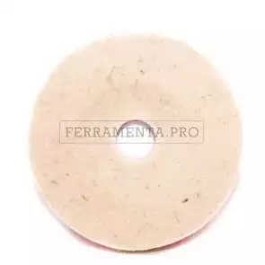 DISCO RUOTA in FELTRO MAGIC VELCRATO per LUCIDATURA a SPECCHIO METALLI ACCIAIO