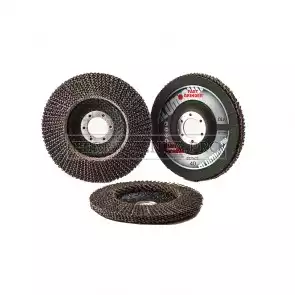 DISCO LAMELLARE CONICO DLA al CORINDONE per SMERIGLIATURA PULIZIA ALLUMINIO