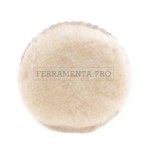DISCO RUOTA in LANA MERINOS VELCRATO per LUCIDATURA AUTO CARROZZERIA VERNICI METALLI ACCIAIO