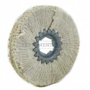 DISCO RUOTA in SISAL MISTO COTONE per PRE LUCIDATURA INOX ACCIAIO METALLI