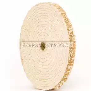 DISCO RUOTA SISAL MISTO COTONE per PRE LUCIDATURA INOX ACCIAIO METALLI