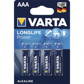VARTA HIGH ENERGY AAA BATTERIE PILE MINISTILO 1.5 V 04903 LR03 CONF 4 PEZZI