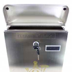 CASSETTA per POSTA POSTALE BUCA LETTERE in ACCIAIO INOX 325 x 220 x 110
