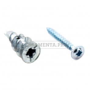 TASSELLO in METALLO con VITE PER CARTONGESSO CALCESTRUZZO DRIVA AUTOPERFORANTE