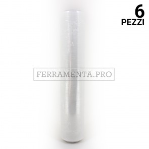 6 pezzi PELLICOLA FILM ESTENSIBILE TRASPARENTE DOMOPAK H 50cm STRETCH FILM