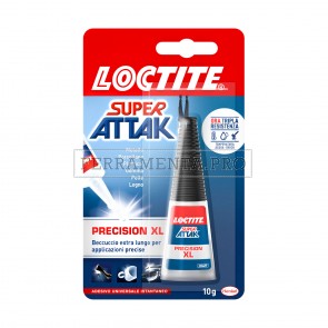 ADESIVO COLLA CIANOACRILICA SUPER ATTACK PRECISION XL LOCTITE 10g con BECCUCCIO