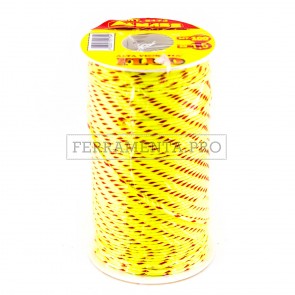 FILO EDILIZIA GIALLO-ROSSO FLUORESCENTE  MT.100 per CANTIERE SICUREZZA ANTINFORTUNISTICA