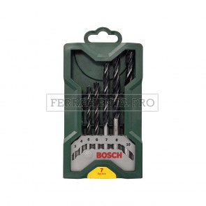 KIT SET 7 PUNTE ELICOIDALI per FORATURA LEGNO 3-4-5-6-7-8-10 mm BOSCH X-7 