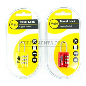 LUCCHETTO DA VIAGGIO CON COMBINAZIONE YALE YP2 per BORSE VALIGIE BICI MOTO CATENE